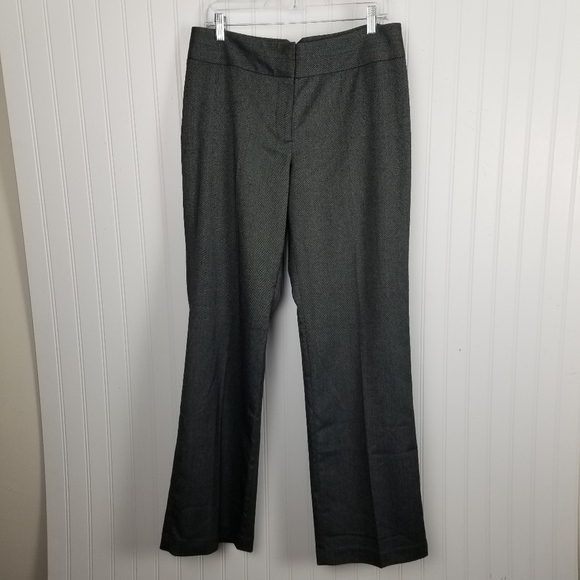 Nic + Zoe Womens Straight Leg Front Zip Trouser Pants Sz 12 Gray Wide Waist Band - Picture 8 of 8